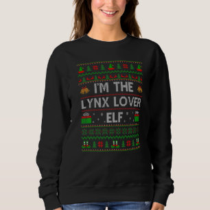 Sweatshirt Famille Matching Ugly Je suis The Lynx Elf Christm
