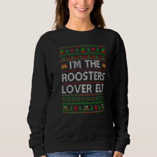 Sweatshirt Famille Matching Ugly Je suis The Roosters Elf Chr