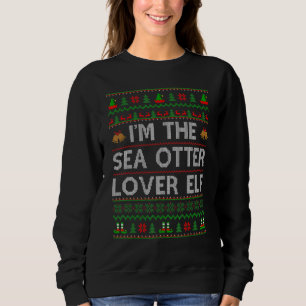 Sweatshirt Famille Matching Ugly Je suis The Sea Otter Elf Ch