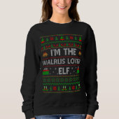 Sweatshirt Famille Matching Ugly Je suis The Walrus Elf Chris (Devant)
