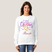 Sweatshirt Famille Monogramme De Noël Cute Personnalisée Avec (Devant entier)