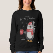 Sweatshirt Famille Pingouin Matching Noël Maman (Devant)