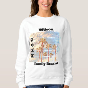 Sweatshirt Famille Réunion Faded Photo Palmes Vintages Keepsa