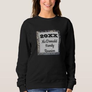 Sweatshirt Famille Réunion Moderne Carrelage gris noir Mosaïq
