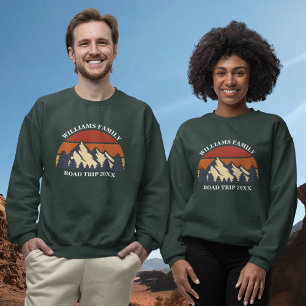 Sweatshirt Famille Réunion Route Voyage Mountain Sunset Custo