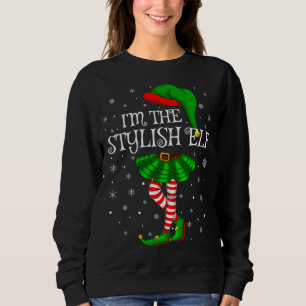 Sweatshirt Family Matching Je suis The Stylish Elf Christmas