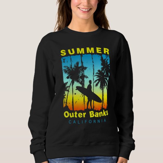 Sweatshirt Family Vacation California Outer Banks Beach (Devant)