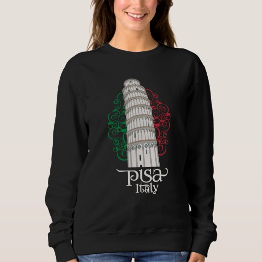 Sweatshirt Famous Italian Landmark Leaning Tower of Pisa (Devant)