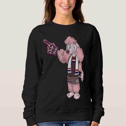 Sweatshirt Fan Poodle Croatia (Devant)