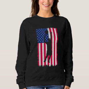 Sweatshirt Fan silhouette de joueur de tennis avec drapeau am