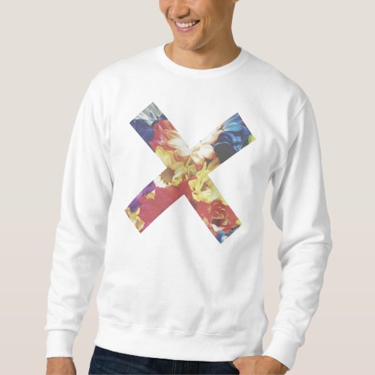 Sweatshirt fané de Foral X par Megaflora (Devant)