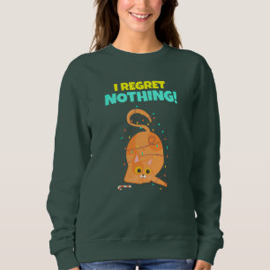 Sweatshirt Fantaisie Chat lumières de Noël Tangle up