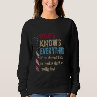 Sweatshirt Fantaisie Chemise Pops Know Everything - Grand-pèr