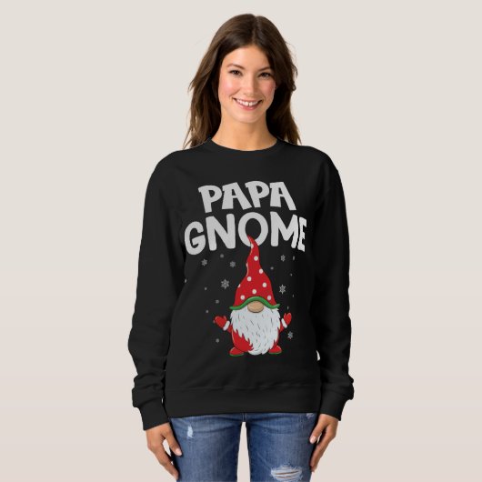 Sweatshirt Fantaisie gnomes mignon papa Gnome Xmas mignon Noë (Devant entier)