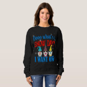 Sweatshirt Fantaisie hiver Fête de la Neige Gnomes veut une j (Devant entier)