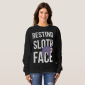 Sweatshirt Fantaisie Sloth Resting Face Populaire (Devant entier)