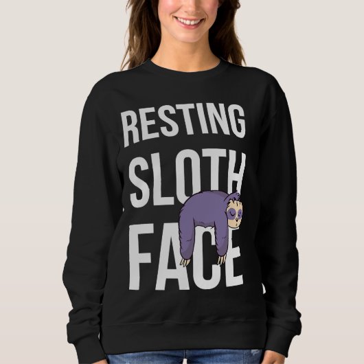 Sweatshirt Fantaisie Sloth Resting Face Populaire (Devant)
