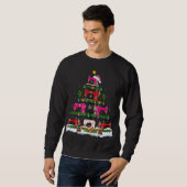 Sweatshirt Fantastique éclairage de Noël Machine à coudre Arb (Devant entier)