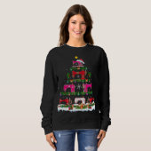 Sweatshirt Fantastique éclairage de Noël Machine à coudre Arb (Devant entier)