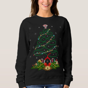 Sweatshirt Fantastique lumière Noël Père Noël Infirmière arbr