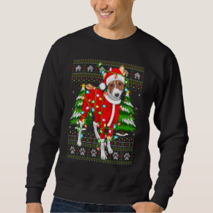 Sweatshirt Fantastique Noël de Noël de Père Noël Basenji laid