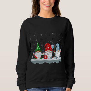 Sweatshirt Fantastique Noël Éclairage Père Noël Infirmière Gn