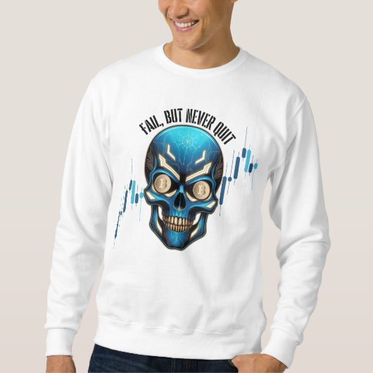 Sweatshirt Fantasy Design | Crypto Btc | Motivation | Blue (Devant)