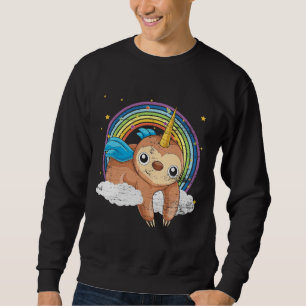 Sweatshirt Fantasy Unicorn Cute Sloth Magical Slothicorn Lazy
