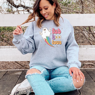 Sweatshirt Fantôme Arc-en-Ciel Féminin Fab-Boo-Lous Halloween
