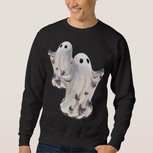 Sweatshirt Fantôme avec papillons Halloween (Devant)
