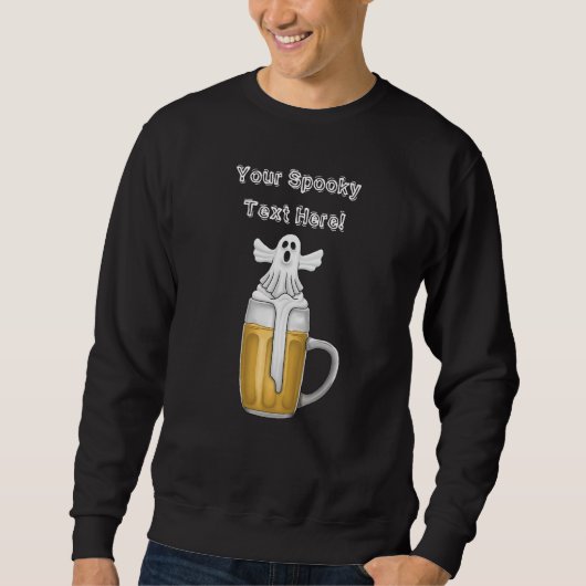 Sweatshirt Fantôme de bière effrayant (Devant)