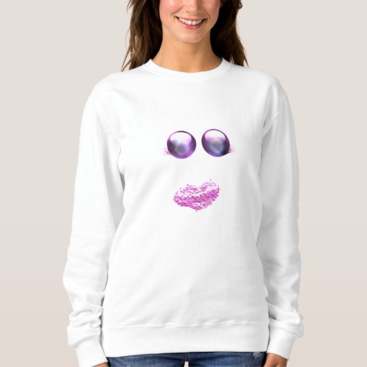 Sweatshirt Fantôme de parties scintillant de Pinkoween (Devant)