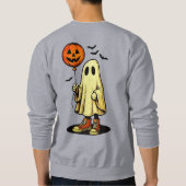 Sweatshirt Fantôme d'Halloween avec ballon Citrouille (Dos)