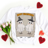 Sweatshirt Fantôme d'Halloween rétro pour les couples