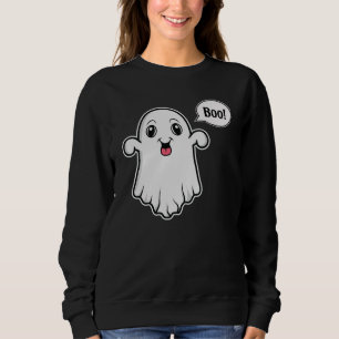 Sweatshirt Fantôme heureux disant Boo épouvantable Halloween