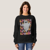 Sweatshirt Fantôme rétro éffrayant (Devant entier)