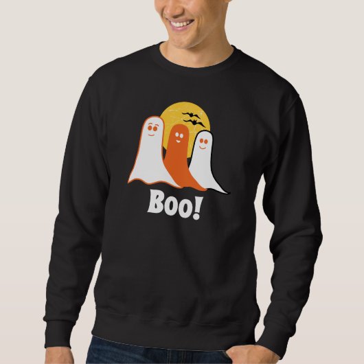 Sweatshirt Fantômes d'Halloween, chauves-souris (Devant)
