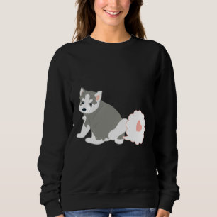 Sweatshirt Farce Sibérienne Husky Puppy