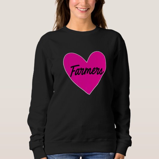 Sweatshirt Farmer Heart Graphic Cow Farmer Agriculture Tracto (Devant)