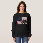 Sweatshirt Farming Truck Driver Tractors USA American Flag Fa (Devant entier)