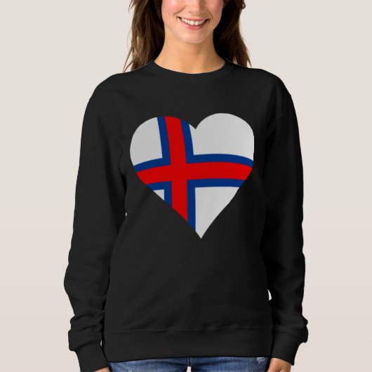 Sweatshirt Faroe Islands Flag Heart Faroe Islands Love Faroe (Devant)