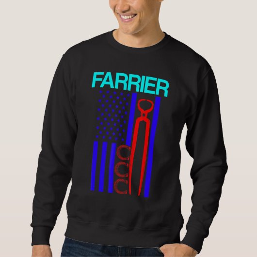Sweatshirt Farrier Horseshoe Hoof Trimming Equine Shoeing 6 (Devant)