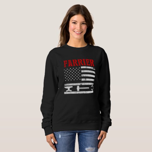 Sweatshirt Farrier Horseshoe Hoof Trimming Equine Shoing 6 (Devant entier)