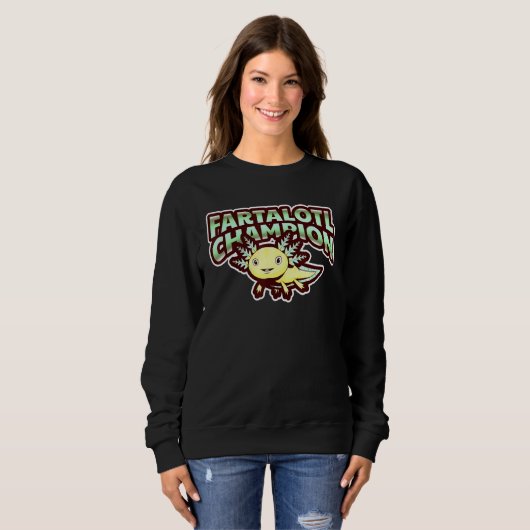 Sweatshirt Fartalotl Champion Axolotl Salamander Aquarium Pou (Devant entier)