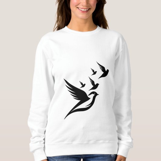 Sweatshirt Fashion Flock : Elegant Femme à manches complètes  (Devant)