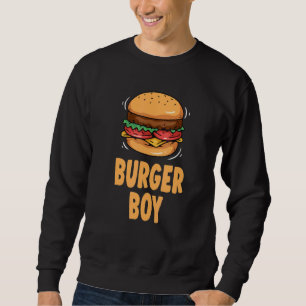 Sweatshirt Fast Food Hamburger Cheeseburger Burger Boy