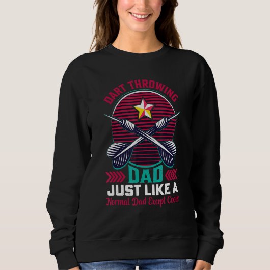 Sweatshirt Father Darts Dart Throwing Dad Dart Player Dart Cl (Devant)