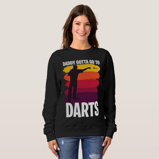 Sweatshirt Father's Day  Dart Playing Dad 1 (Devant entier)