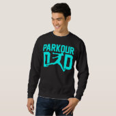 Sweatshirt Father's Day Free Running Traceur Daddy Parkour Da (Devant entier)