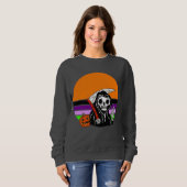 Sweatshirt Faucheuse - Coucher de soleil d'Halloween Jack O'L (Devant entier)